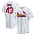 St. Louis Cardinals #43 Pedro Pag¨¦s White Home Replica Jersey