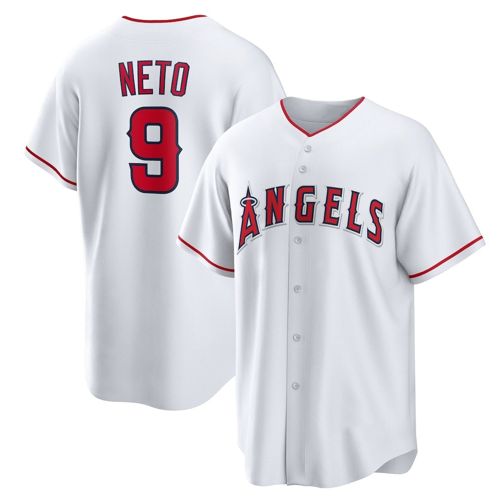 LA.Angels #9 Zach Neto White Home Replica Jersey