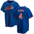 NY.Mets #4 Francisco Alvarez Royal Cool Base Stitched Jersey