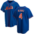 NY.Mets #4 Francisco Alvarez Royal Cool Base Stitched Jersey