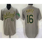 O.Athletics #16 Nick Kurtz Gray Limited Jersey