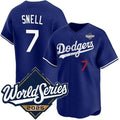 LA.Dodgers #7 Blake Snell Royal 2025 World Series Limited Stitched Jersey