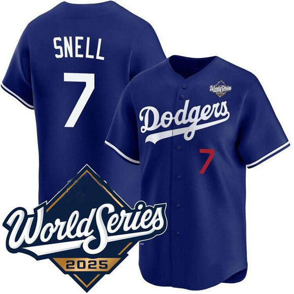 LA.Dodgers #7 Blake Snell Royal 2025 World Series Limited Stitched Jersey