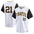 P.Pirates #21 Roberto Clemente White Cooperstown Collection Limited Jersey