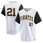 P.Pirates #21 Roberto Clemente White Cooperstown Collection Limited Jersey