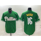 P.Phillies #16 Brandon Marsh Green 2024 City Connect Stitched Jersey