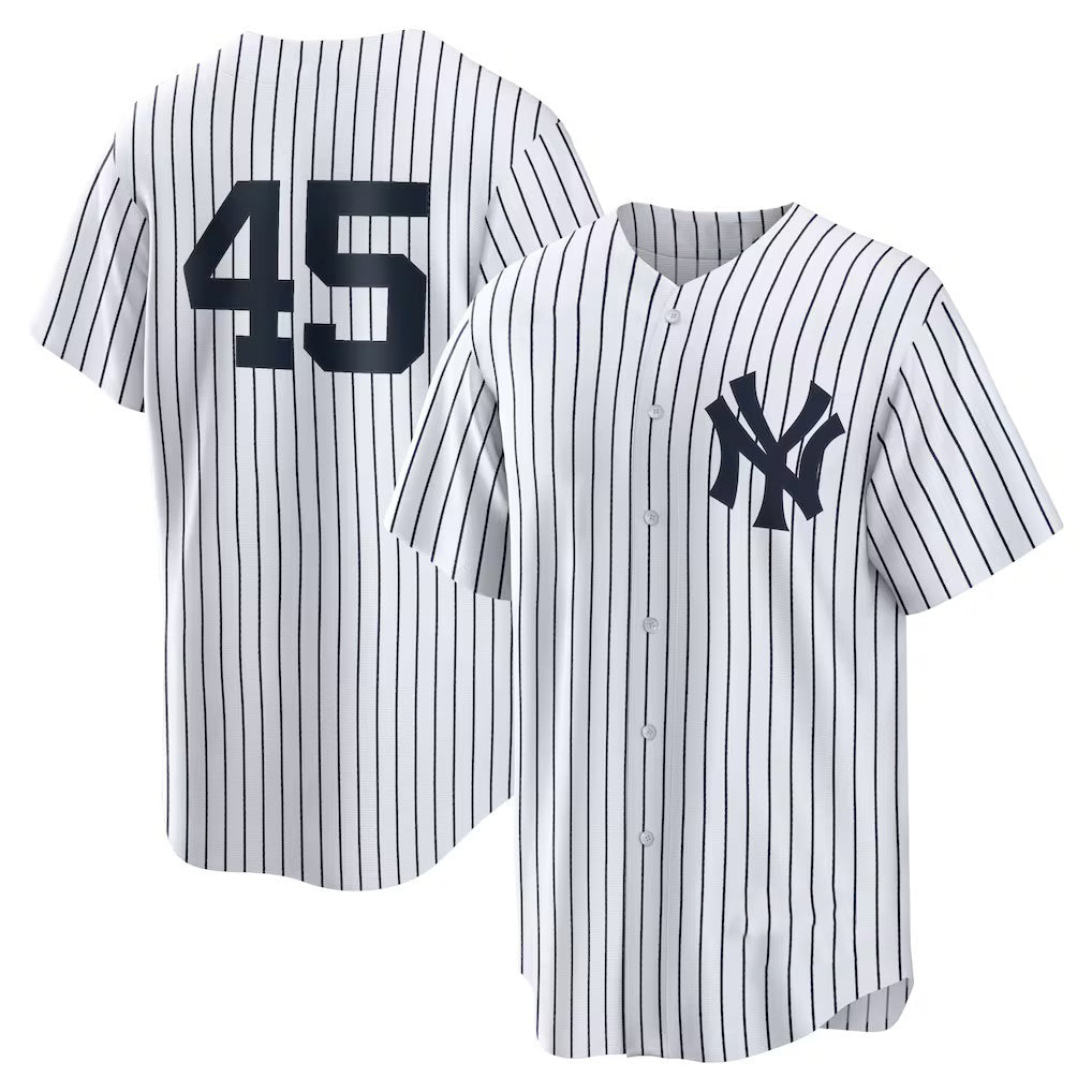 NY.Yankees #45 Gerrit Cole White Home Replica Player Name Jersey