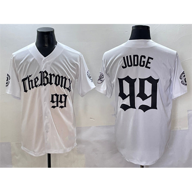 NY.Yankees #99 Aaron Judge White 'Gothic Legacy Edition' Vapor Premier Limited Stitched  Jersey