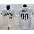 NY.Yankees #99 Aaron Judge White 'Gothic Legacy Edition' Vapor Premier Limited Stitched  Jersey