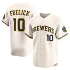 M.Brewers #10 Sal Frelick Cream Home Limited Player Jersey