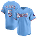 T.Rangers #5 Corey Seager Light Blue Alternate Limited Player Jersey