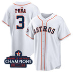 H.Astros #3 Jeremy Pena White Lights Out Limited Stitched Jersey