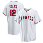 LA.Angels #12 Jorge Soler White Home Replica Jersey