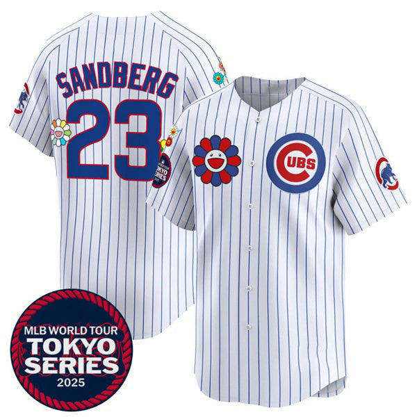 C.Cubs #23 Ryne Sandberg White 2025 Tokyo Series Limited Stitched Jersey