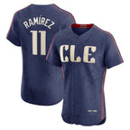 C.Guardians #11 Jose Ramirez Navy City Connect Elite Jersey
