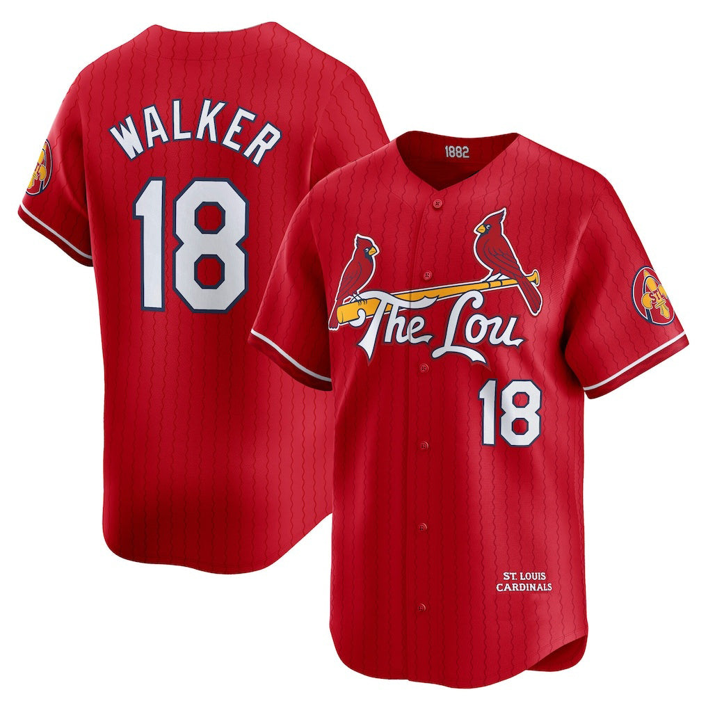 St. Louis Cardinals #18 Jordan Walker Red City Connect Limited Player Jersey