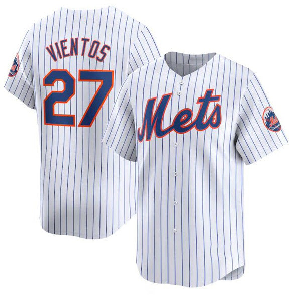 NY.Mets #27 Mark Vientos White 2024 Home Limited Stitched Jersey