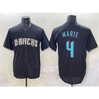 A.Diamondback #4 Ketel Marte Black Stitched  Jersey