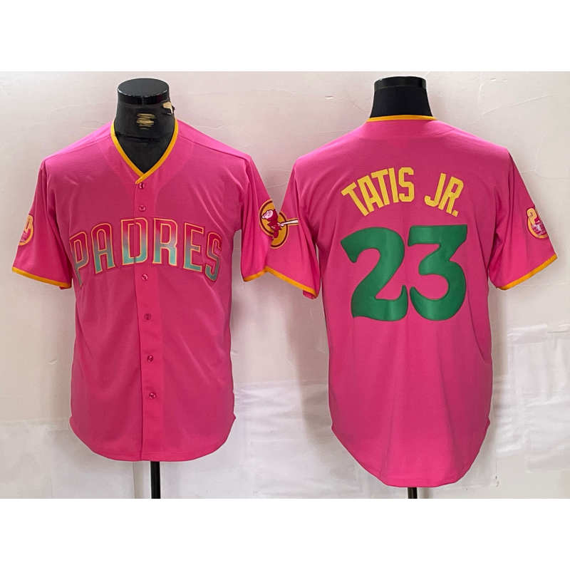 SD.Padres #23 Fernando Tatis Jr. Pink Cool Base 2 Stitched Jersey