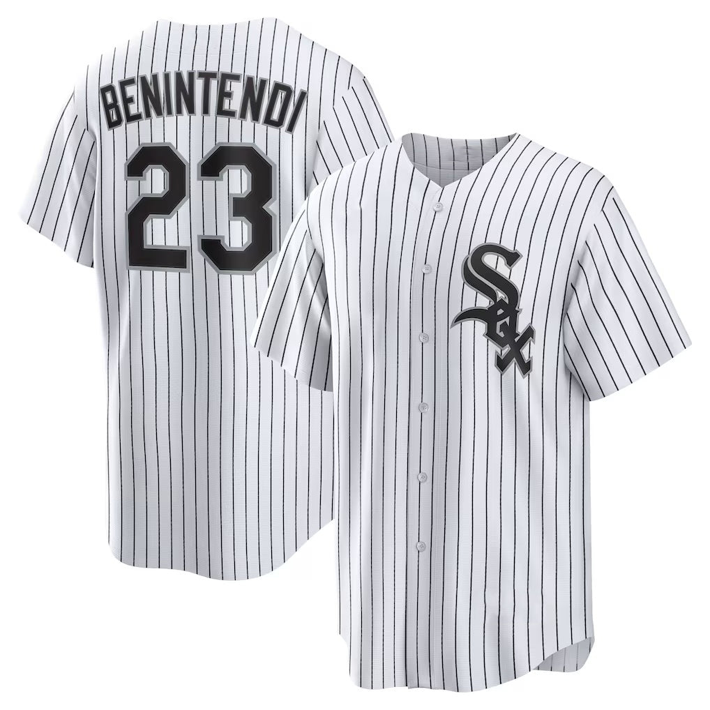 CW.Sox #23 Andrew Benintendi White-Black Home Official Player Jersey