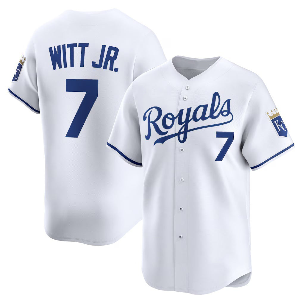 KC.Royals #7 Bobby Witt Jr.White Home Limited Player Jersey