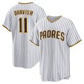 SD.Padres #11 Yu Darvish White Home Replica Player Jersey