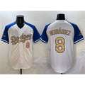 LA.Dodgers #8 Enrique Hernandez White Royal Gold 2024 World Series Champions Vapor Limited Stitched Jersey