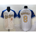 LA.Dodgers #8 Enrique Hernandez White Royal Gold 2024 World Series Champions Vapor Limited Stitched Jersey