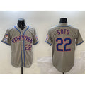 NY.Mets #22 Juan Soto Grey 2025 Spring Training Alternate Limited Stitched Jersey