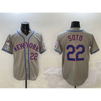 NY.Mets #22 Juan Soto Grey 2025 Spring Training Alternate Limited Stitched Jersey