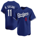 LA.Dodgers #10 Roki Sasaki Royal 2025 Alternate Limited Stitched Jersey