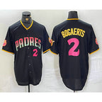 SD.Padres #2 Xander Bogaerts Black Player Number Fashion Jersey