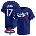 LA.Dodgers #17 Shohei Ohtani Royal 2024 World Series Champions Alternate Limited Stitched Jersey