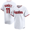 C.Guardians #11 Jose Ramirez White Home Limited Stitched Jersey