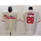 P.Phillies #28 Alec Bohm Cream Cool Base Stitched Jersey