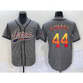 H.Astros #44 Yordan Alvarez Grey Gridiron Cool Base Stitched  Jersey