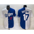 LA.Dodgers #17 Shohei Ohtani Number White Blue Two Tone 2 Stitched Jersey