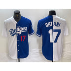 LA.Dodgers #17 Shohei Ohtani Number White Blue Two Tone 2 Stitched Jersey