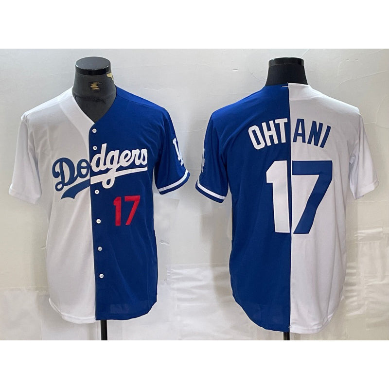 LA.Dodgers #17 Shohei Ohtani Number White Blue Two Tone 2 Stitched Jersey