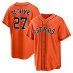 H.Astros #27 Jose Altuve Orange Alternate Replica Player Name Jersey