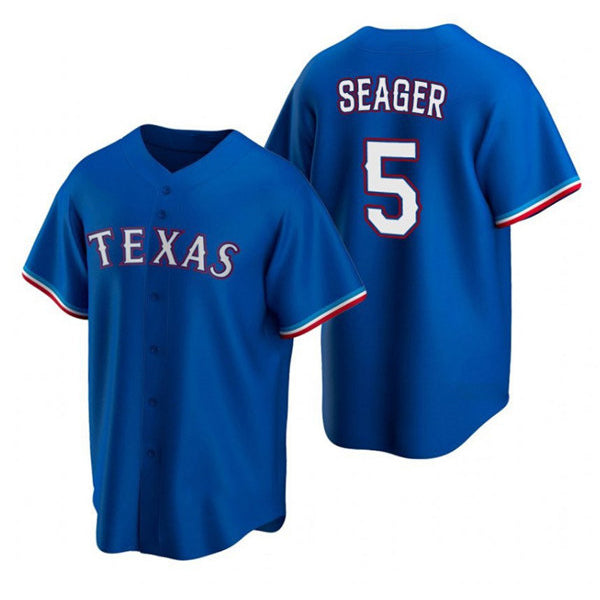 T.Rangers #5 Corey Seager Blue Cool Base Stitched  Jersey