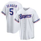 T.Rangers #5 Corey Seager White Home Replica Player Jersey