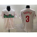 P.Phillies #3 Bryce Harper White Phanatic Cool Base Stitched Jersey