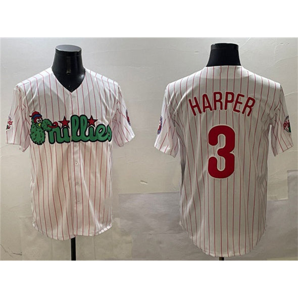 P.Phillies #3 Bryce Harper White Phanatic Cool Base Stitched Jersey