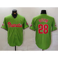 P.Phillies #28 Alec Bohm Green With Patch Stitched Cool Base Jersey