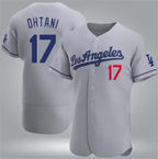 LA.Dodgers #17 Shohei Ohtani Gray Flex Base Stitched Jersey
