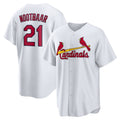 St. Louis Cardinals #21 Lars Nootbaar White Home Replica Jersey