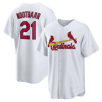St. Louis Cardinals #21 Lars Nootbaar White Home Replica Jersey