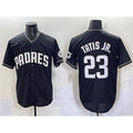 SD.Padres #23 Fernando Tatis Jr. Black Stitched Jersey
