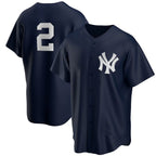 NY.Yankees #2 Derek Jeter  Navy Alternate Replica Player Jersey
